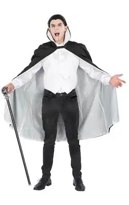 Orion Costumes Mens Black And White Vampire Halloween Fancy Dress • £38.99