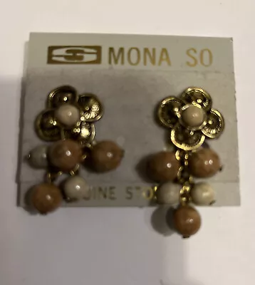 VINTAGE FABULOUS DESIGNER  MONA SO  Clip On Earrings • $15