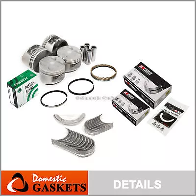 Pistons Bearings Rings Fit 93-96 Honda Prelude 2.2L VTEC DOHC  H22A1 • $159.99