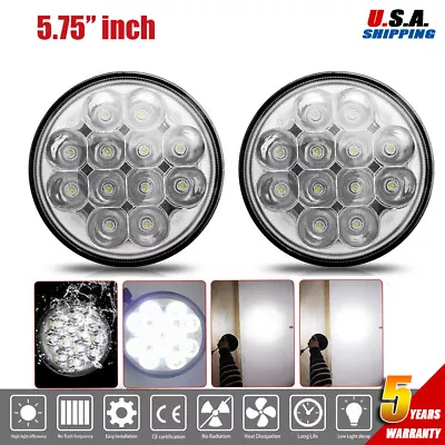 2pcs 5.75'' 5-3/4 Inch White Sealed Hi/Lo Beam LED Bulb Headlight Clear Lamp • $39.30