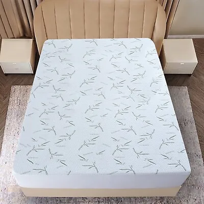 Waterproof Bamboo Mattress Protector Hypoallergenic Breathable Fitted Bed Covers • $21.49