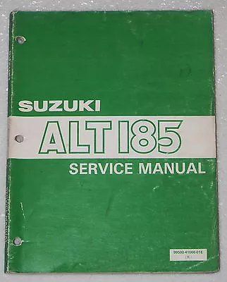1984 1985 SUZUKI ALT 185 3 Wheeler Service Manual ALT185F ATV Dealer Shop Repair • $29.71