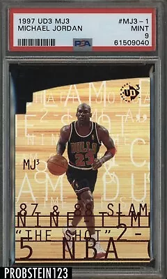 1997-98 Upper Deck UD3 MJ3 Die-Cut #MJ3-1 Michael Jordan Bulls HOF PSA 9 MINT • $52