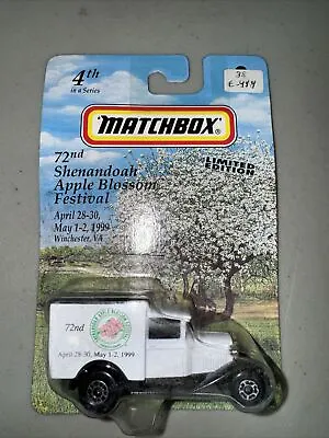 72nd Shenandoah Apple Blossom Festival Matchbox Ford Model A Delivery Truck NEW • $4.74