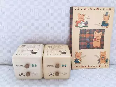 Rare Retro Sanrio Zashikibuta 2 Accessory Cases Notebook Set With Bonus Rare Ret • $202.67