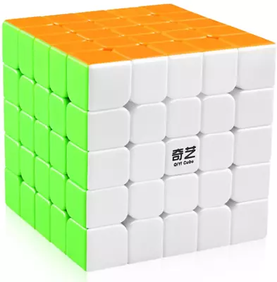 D-FantiX Qiyi 5x5 Speed Cube Stickerless 5x5x5 Magic Cube Puzzles Toys 62mm ?Qiz • $18.98