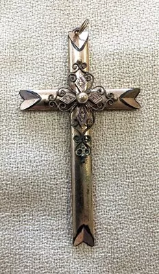 Antique Victorian  Rolled Gold  Cross Pendant • $24.99