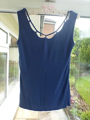 £2.99 • Buy Miss Captain Tortue Java Cornflower Blue Vest Top Size T1 UK 10