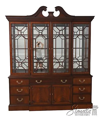 61565EC: HENKEL HARRIS Model 2377 Mahogany Breakfront China Cabinet • $6295