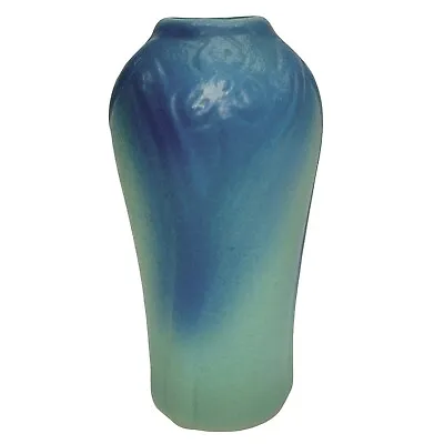 Vintage Early 1930s Van Briggle Pottery 833 Stylized Flowers Ming Blue Vase • $120