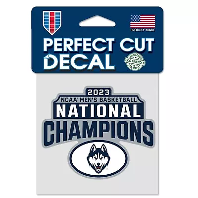 Uconn Huskies 2023 Men's Basketball National Champions Perfect Cut Decal 4  • $7.99