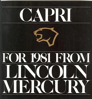 1981 Mercury Capri Sales Brochure Capri - Mint! • $3.99