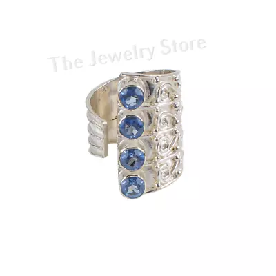 Trendy Tanzanite Gemstone 925 Solid Silver Ethnic Jewelry Ring For All Occasions • $20.15