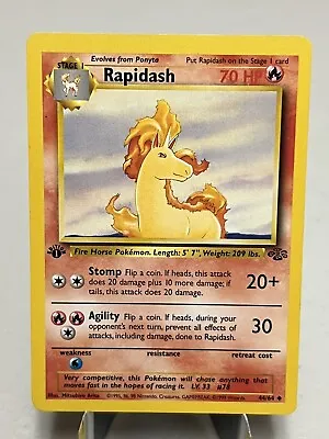 $5.99 • Buy 1999 Pokemon Jungle 1st Edition Rapidash 44/64