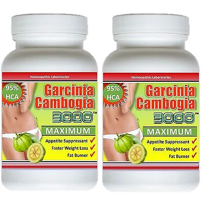 $9.95 • Buy 2 X Bottles Garcinia Cambogia Extract 95% HCA Natural  Weight Loss Diet FAT BURN