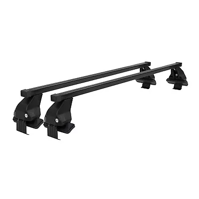 Smooth Roof Racks Cross Bars Carrier For Chevrolet Spark 2016-2022 Black 2Pcs • $189.90