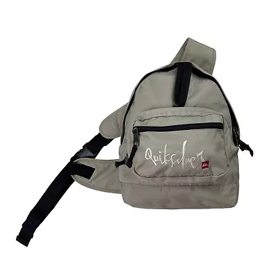 Quicksilver Y2K Sling Bag One Shoulder Cross Body Rucksack Beige. Vgc • £45