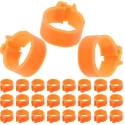 Bird Leg Rings 100pcs 10mm For Pigeon Parrot Finch Canary Hatch Orange • £8.18