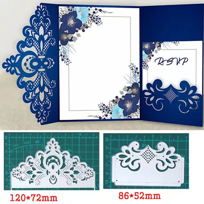 Lace Layered Frame Metal Cutting Dies Scrapbooking Embossing Album Card Craft • £3.49