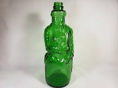 Vintage Poland Spring Moses Green Glass Gin Liquor Bottle By Anchor Hocking 1952 • $16