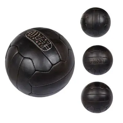 Vintage 1966 Leather Soccer Ball  Football - Dark Brown • $33