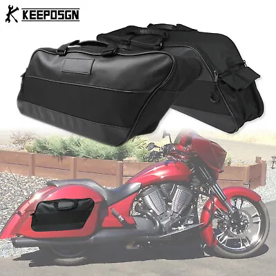 Motorcycle Saddlebag Liners Travel Tour Pack Bag For 10-20 Victory Cross Country • $59