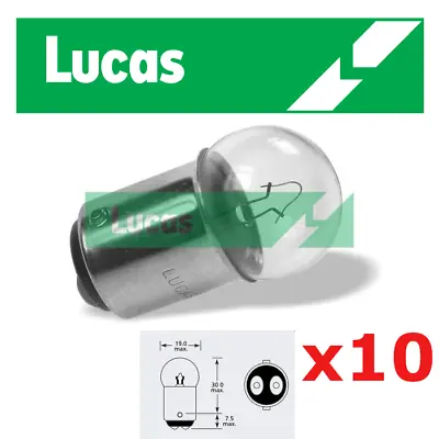 Lucas - 12v 5w BA15d R5W SBC - 209 - Light Bulb - Side Tail Parking LLB209 X10 • £4.95