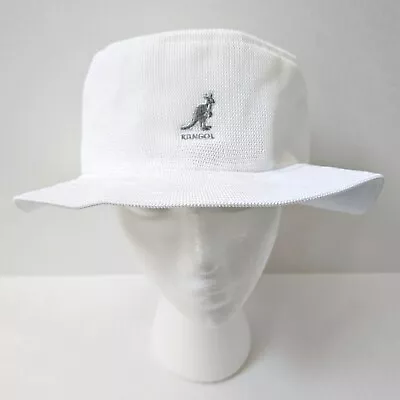 Kangol Hat Girls Large Tropic Bay Kids Bucket White Lightweight Breathable 2496 • £28.92