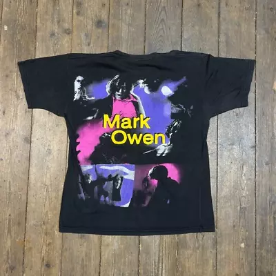 Mark Owen T-Shirt Y2K Music Graphic Tour Short Sleeve Tee Black Mens XL • £80