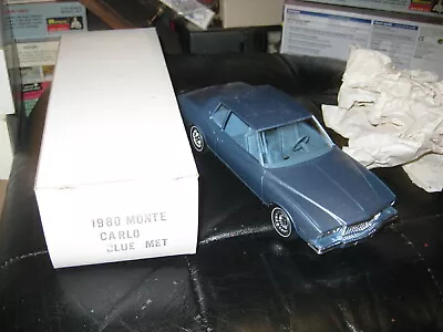 Vintage 1980 Chevrolet Monte Carlo Promo Car In Metallic Blue With Box • $99.99