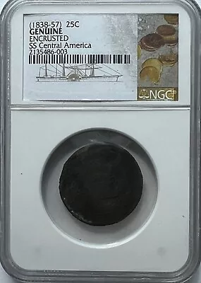 Rare Ss Central America Shipwreck Encrusted Ngc Seated Liberty Quarter 1838-1857 • $577.77