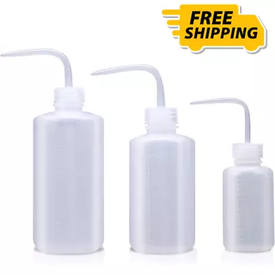 3 PACK LDPE Clear Lab Safety Squirt Squeeze Bottle 150/250/500ml Narrow Mouth • $17