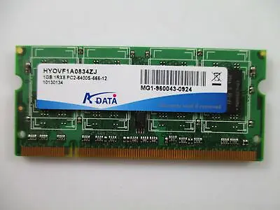 Memory So-dimm RAM 1 GB PC2-6400S Adata HYOVF1A0834ZJ Original • £5.32