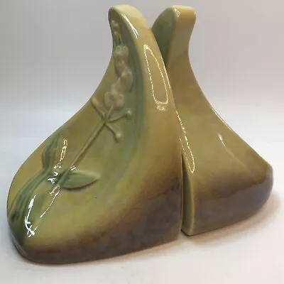 Roseville Pottery Wincraft 1948 Yellow Green Mid Century Bookends 259 • $67