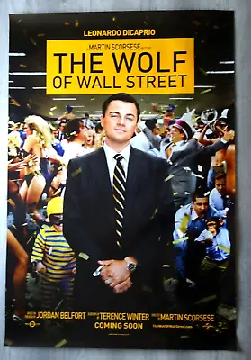 The Wolf Of Wall Street Poster One Sheet Original Leonardo DiCaprio Scorsese • £124.99