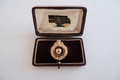 £189 • Buy Antique Victorian 10ct Gold Masonic Ball Orb Brooch/lapel Pin, 1.68g, Fitted Box