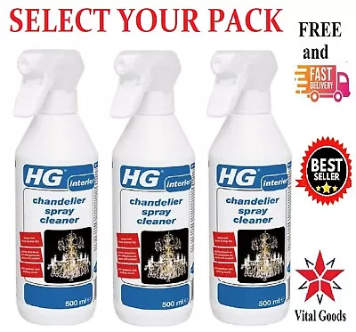 HG Glass Crystal Chandelier 500 Ml Gentle Cleaning For Spotless Shining Result   • £13.89