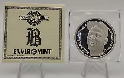 1994 Michael Jordan 1oz Silver Coin Birmingham Barons Baseball #45 SEALED RARE • $100