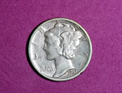 1937-D Mercury Liberty Silver One Dime Coin #P16509 • $3