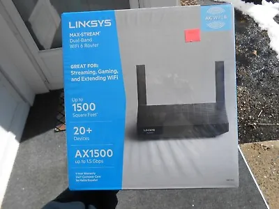 Linksys Max Stream Dual Band AX1500 WiFi 6 Router Black (MR7340) • $39.99