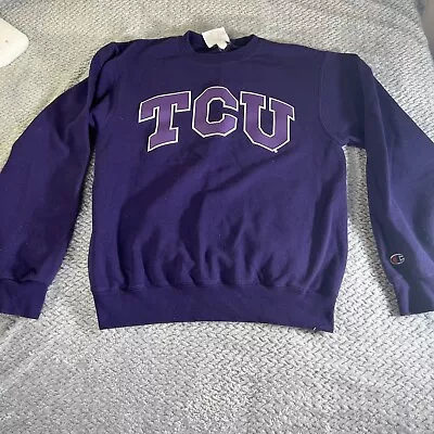 Champion TCU Sweatshirt Mens S Texas Christian University Horned Frogs Vintage • $32.99