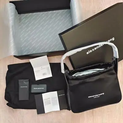 $604.87 • Buy Alexander Wang Leather Tote Shoulder Bag Black New Unused