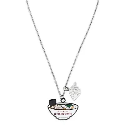 Naruto Shippuden Ichiraku Ramen Metal Enamel Pendant Necklace With Silver Chain • £23.13