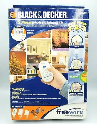 Black & Decker FW3000 5-Piece Freewire Indoor/Outdoor Remote Outlet Kit - New • $35