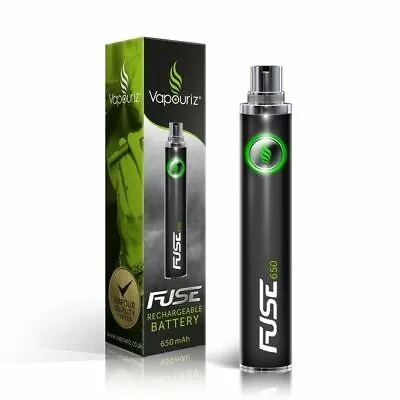 Vapouriz FUSE 650mah 1100mAh 1300mAh E Cigarette ECig Vape Battery 510 EGO Black • £10.99