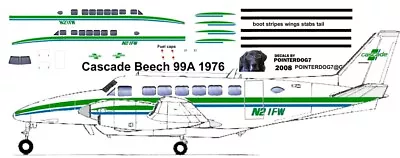Cascade Beechcraft Beech-99 Pointerdog7 Decals For 1/144 Kits • $11.99
