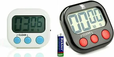 £5.45 • Buy Large Kitchen Egg Cooking Magnetic Timer Clock Stopwatch LCD Digital Loud Alarm