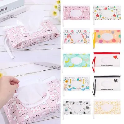 Baby Product Portable Wipes Holder Case Wet Wipes Bag Tissue Box Cosmetic Pouch • $13.58