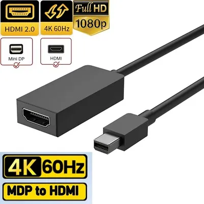 Active 4K 60Hz Thunderbolt 2 Mini DisplayPort DP To HDMI 2.0 Cable Adapter Macs • $12.99