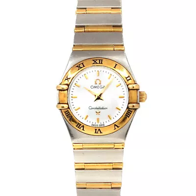 OMEGA Constellation Mini 1262.70 YG White Shell Dial Ladies 90226176 • $1510.42